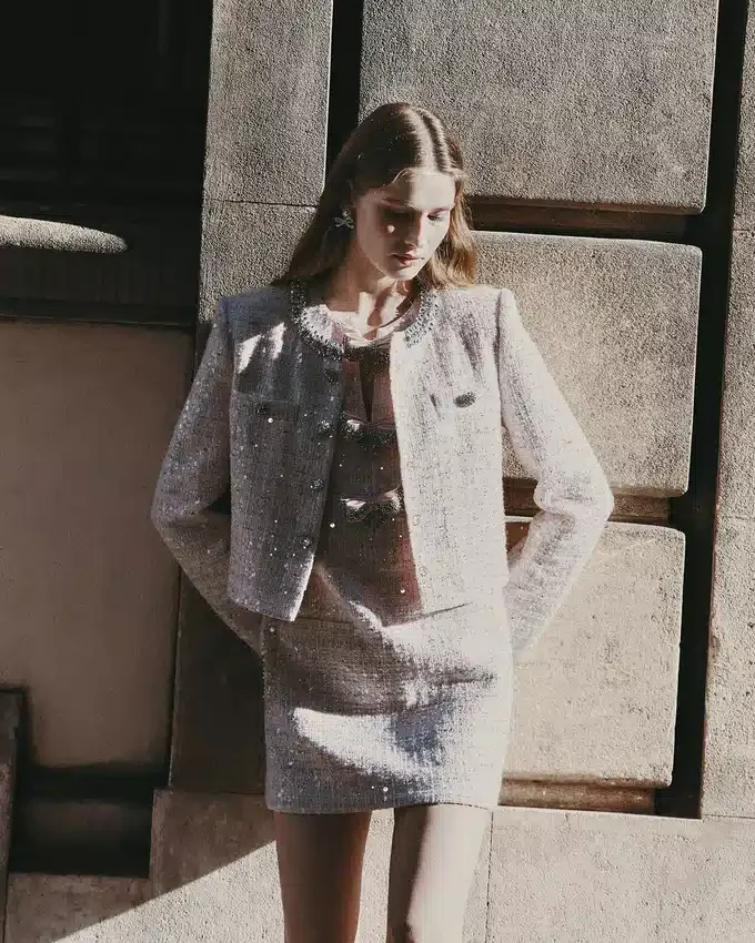 Pink Sequin Boucle Jacket Pink Sequin Boucle Jacket