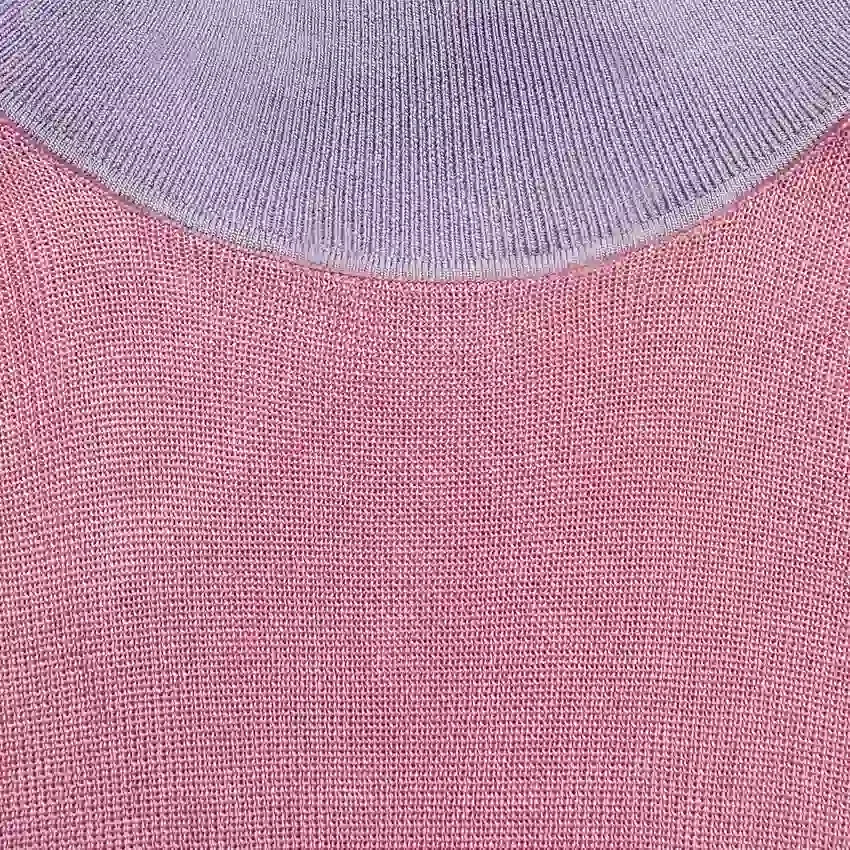 Pink Short Sleeve Viscose Knit Top Pink Short Sleeve Viscose Knit Top