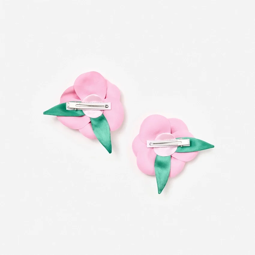 Rose Crepe Hairclips Rose Crepe Hairclips