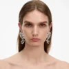 Silver Flower Crystal Earrings Silver Flower Crystal Earrings