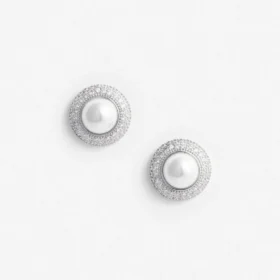 Small Crystal Pearl Earrings