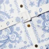 White And Blue Embroidered Midi Dress