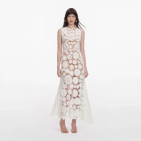 White Crochet Maxi Dress