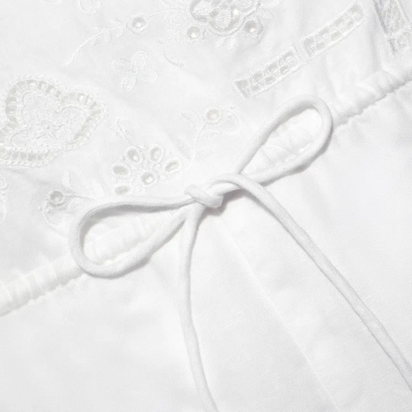 White Embroidered Playsuit White Embroidered Playsuit