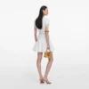 White Pointelle Knit Mini Skirt White Pointelle Knit Mini Skirt