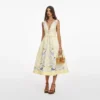 Yellow Floral Cotton Midi Dress Yellow Floral Cotton Midi Dress