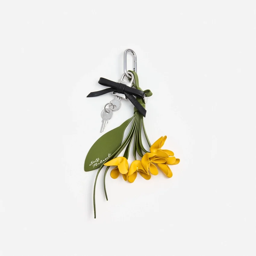 Yellow Flower Bag Charm Yellow Flower Bag Charm