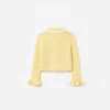 Yellow Pointelle Frill Cardigan Yellow Pointelle Frill Cardigan
